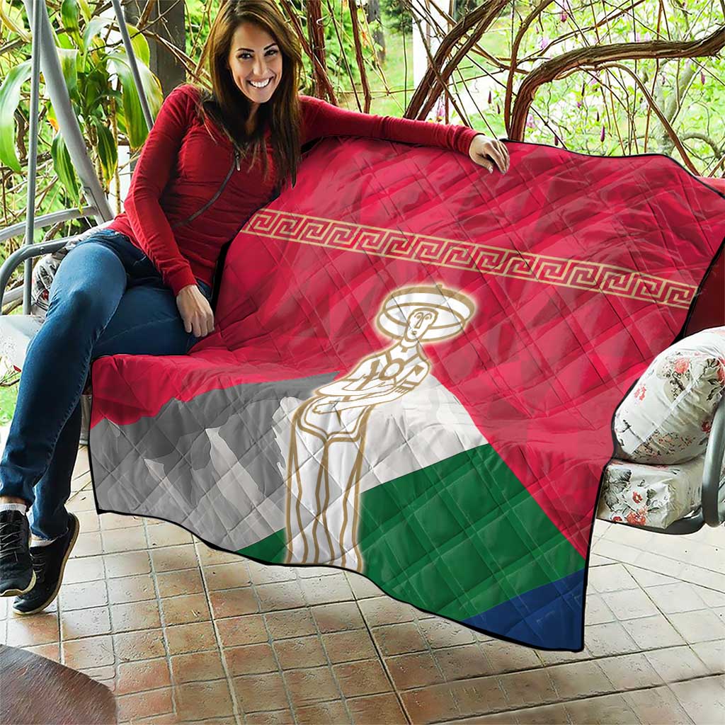 Italy Abruzzo Quilt Emblem With Flag Style - Wonder Print Shop