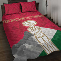 Italy Abruzzo Quilt Bed Set Emblem With Flag Style - Wonder Print Shop
