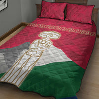 Italy Abruzzo Quilt Bed Set Emblem With Flag Style - Wonder Print Shop