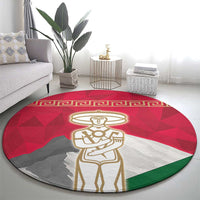 Italy Abruzzo Round Carpet Emblem With Flag Style - Wonder Print Shop