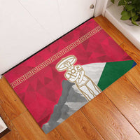 Italy Abruzzo Rubber Doormat Emblem With Flag Style - Wonder Print Shop