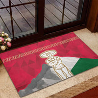 Italy Abruzzo Rubber Doormat Emblem With Flag Style - Wonder Print Shop