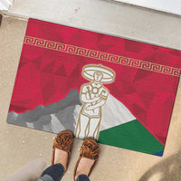 Italy Abruzzo Rubber Doormat Emblem With Flag Style - Wonder Print Shop