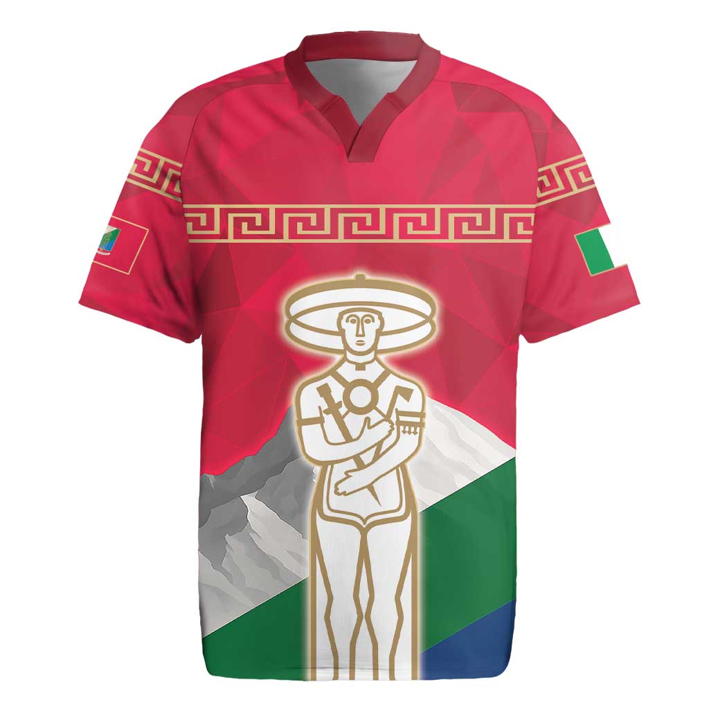 Italy Abruzzo Rugby Jersey Emblem With Flag Style LT19