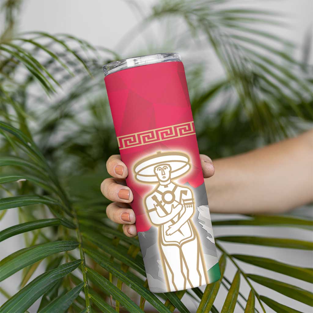 Italy Abruzzo Skinny Tumbler Emblem With Flag Style - Wonder Print Shop