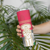 Italy Abruzzo Skinny Tumbler Emblem With Flag Style - Wonder Print Shop