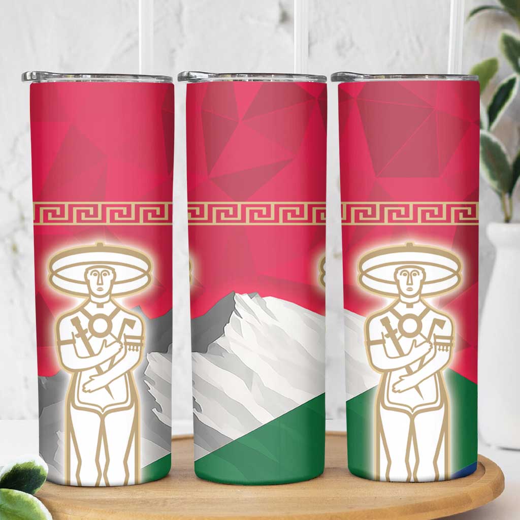 Italy Abruzzo Skinny Tumbler Emblem With Flag Style - Wonder Print Shop