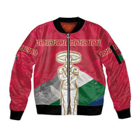 Italy Abruzzo Sleeve Zip Bomber Jacket Emblem With Flag Style LT19