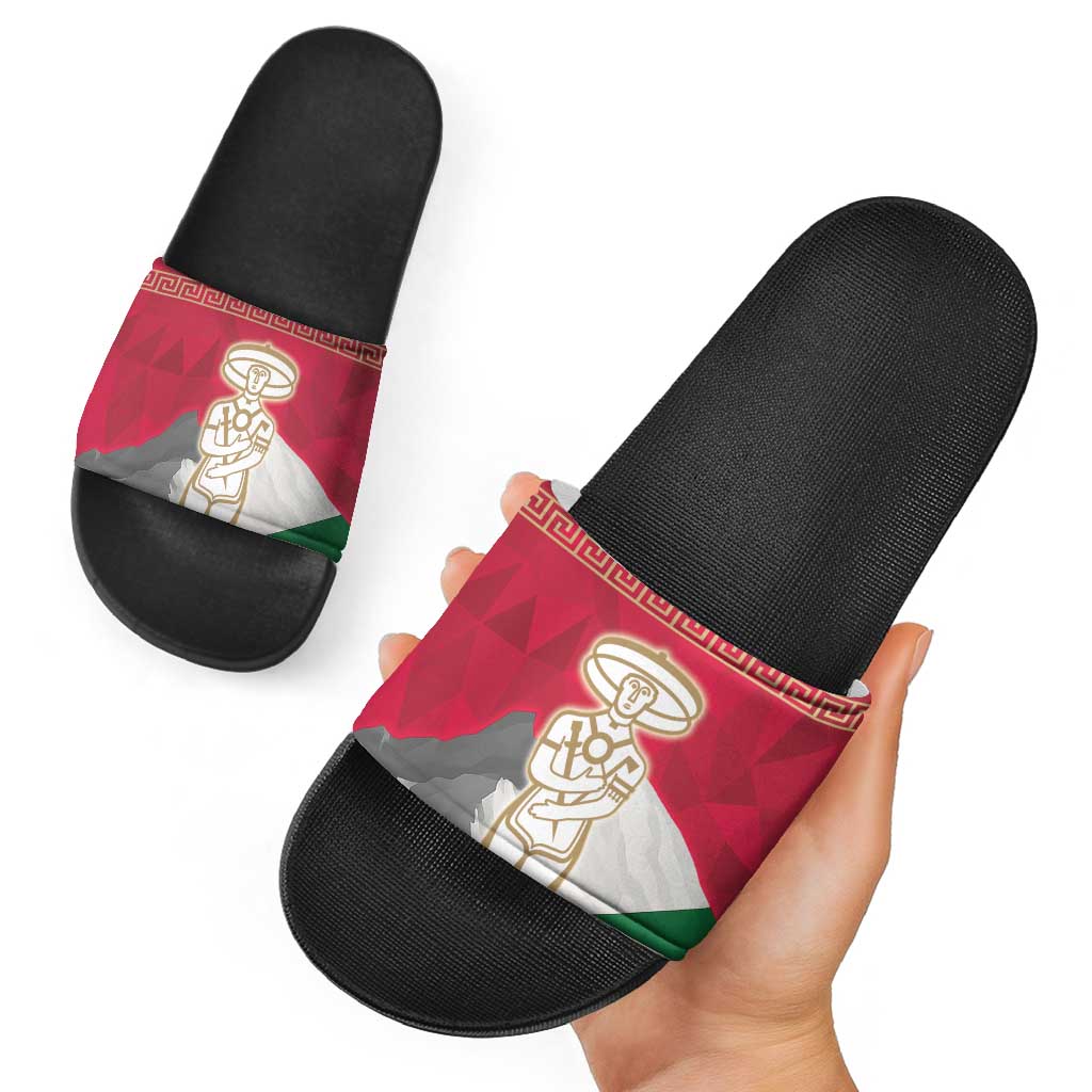 Italy Abruzzo Slide Sandals Emblem With Flag Style - Wonder Print Shop