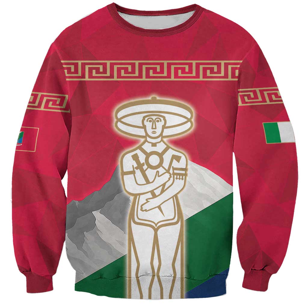 Italy Abruzzo Sweatshirt Emblem With Flag Style LT19