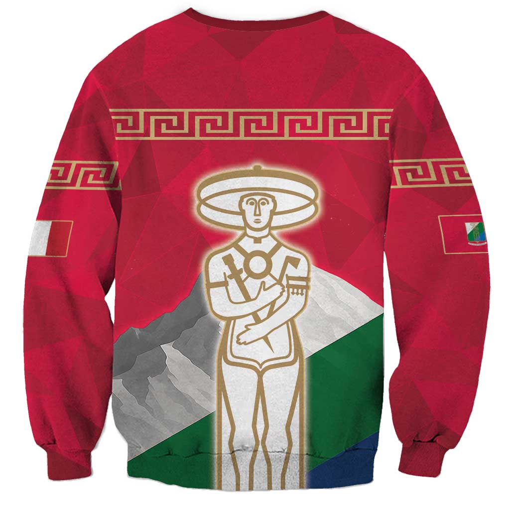 Italy Abruzzo Sweatshirt Emblem With Flag Style LT19