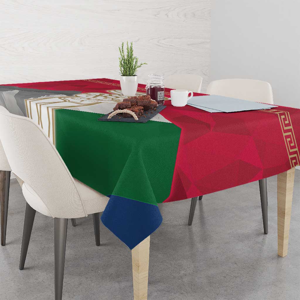 Italy Abruzzo Tablecloth Emblem With Flag Style - Wonder Print Shop