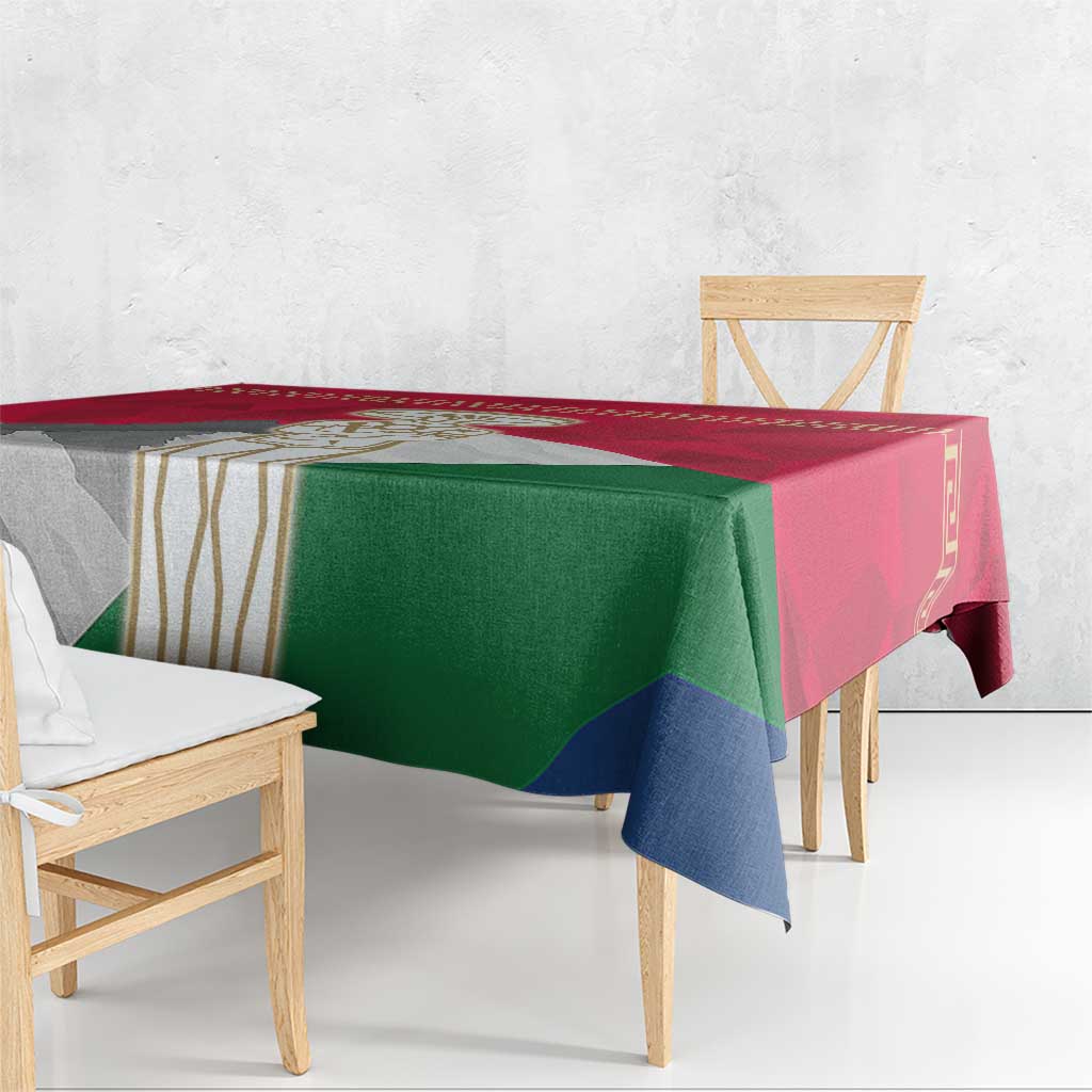 Italy Abruzzo Tablecloth Emblem With Flag Style - Wonder Print Shop