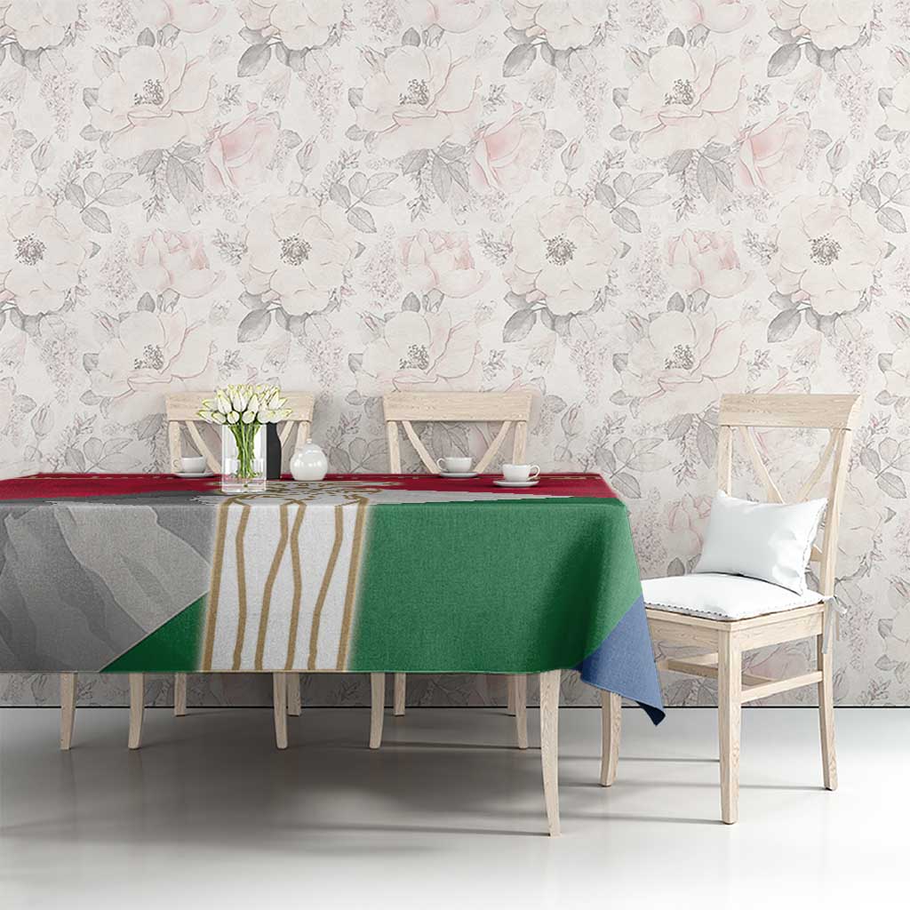 Italy Abruzzo Tablecloth Emblem With Flag Style - Wonder Print Shop