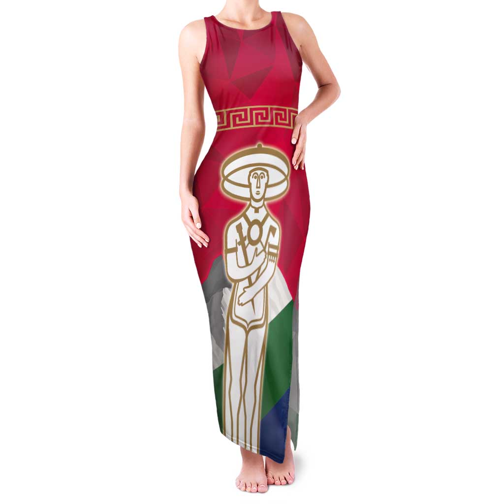 Italy Abruzzo Tank Maxi Dress Emblem With Flag Style LT19