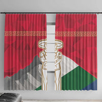 Italy Abruzzo Window Curtain Emblem With Flag Style - Wonder Print Shop