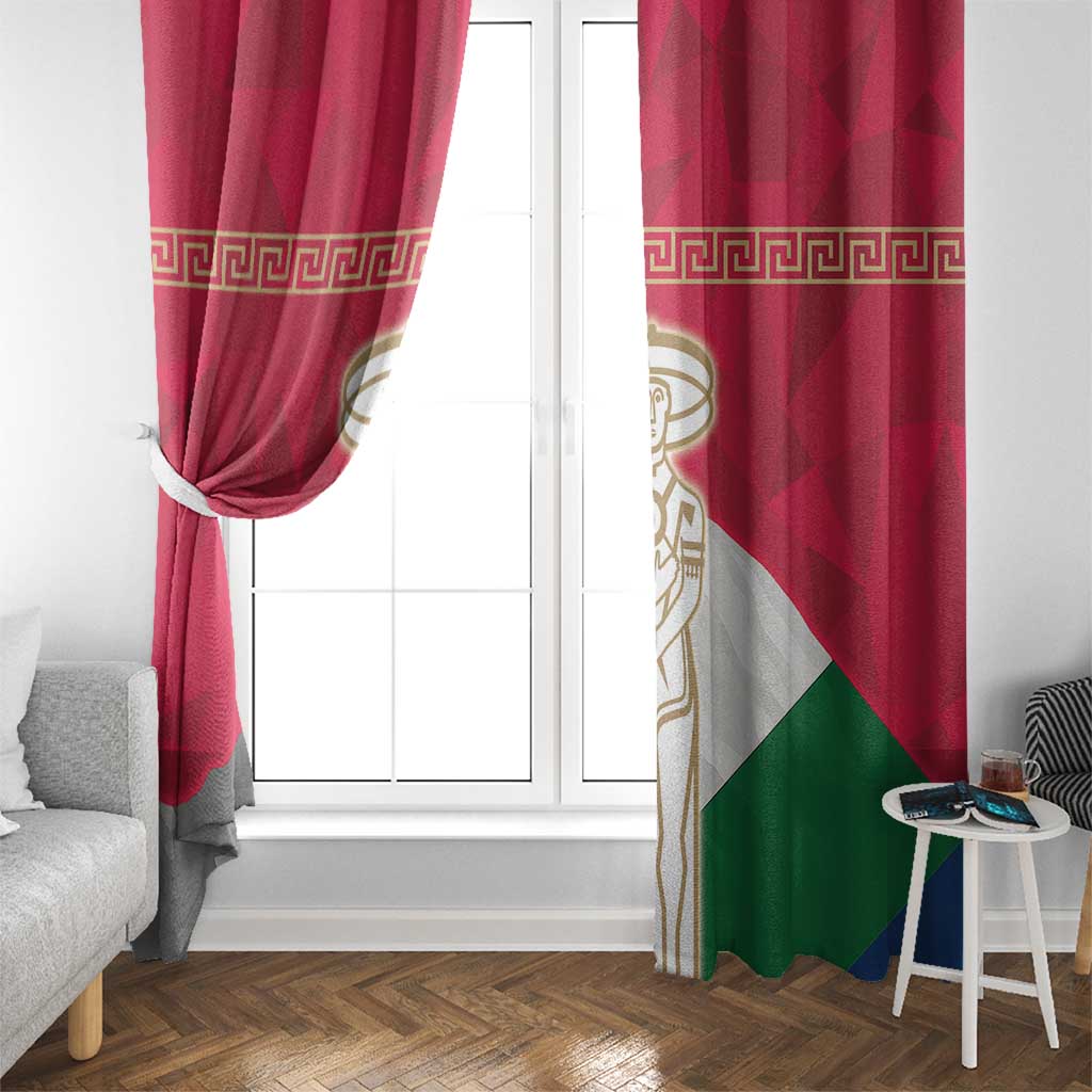 Italy Abruzzo Window Curtain Emblem With Flag Style - Wonder Print Shop
