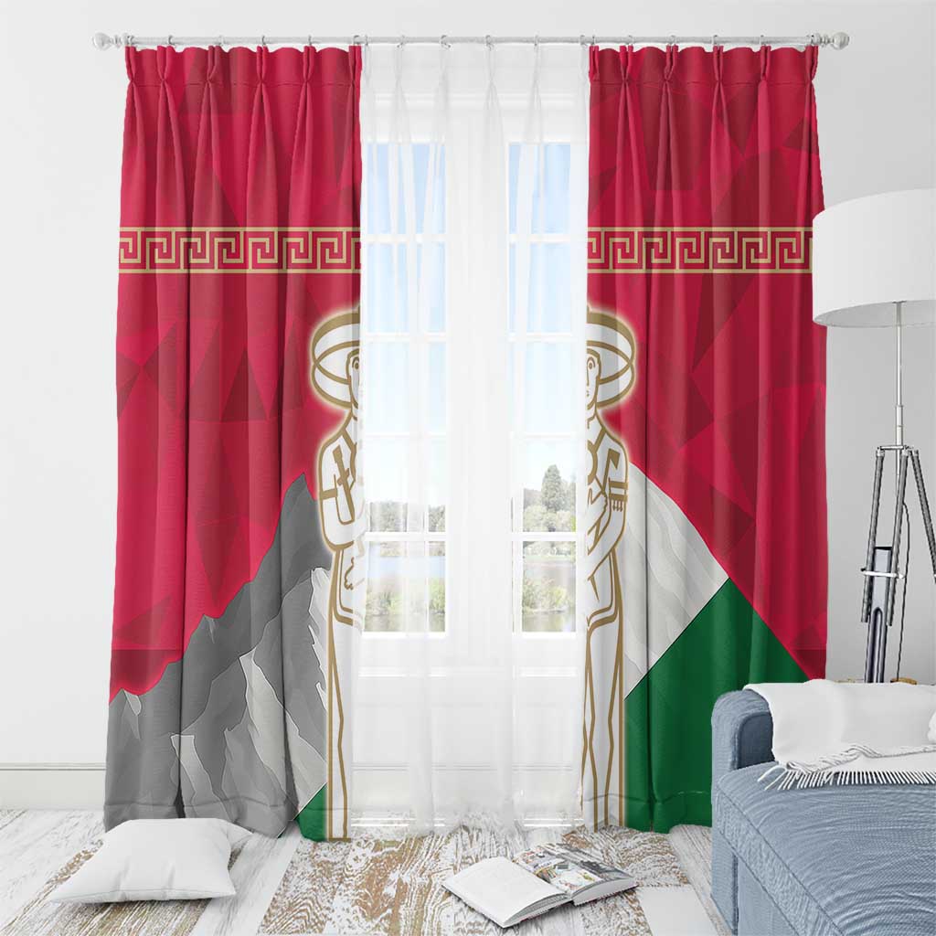 Italy Abruzzo Window Curtain Emblem With Flag Style - Wonder Print Shop