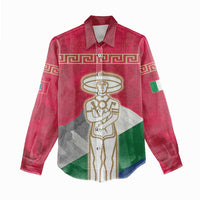 Italy Abruzzo Women Casual Shirt Emblem With Flag Style LT19