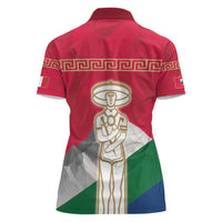 Italy Abruzzo Women Polo Shirt Emblem With Flag Style LT19