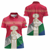 Italy Abruzzo Women Polo Shirt Emblem With Flag Style LT19