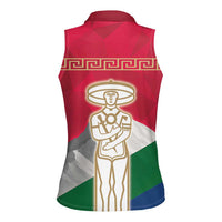Italy Abruzzo Women Sleeveless Polo Shirt Emblem With Flag Style LT19