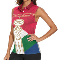 Italy Abruzzo Women Sleeveless Polo Shirt Emblem With Flag Style LT19