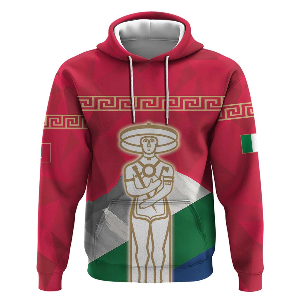 Italy Abruzzo Zip Hoodie Emblem With Flag Style LT19