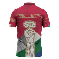 Italy Abruzzo Zipper Polo Shirt Emblem With Flag Style - Wonder Print Shop