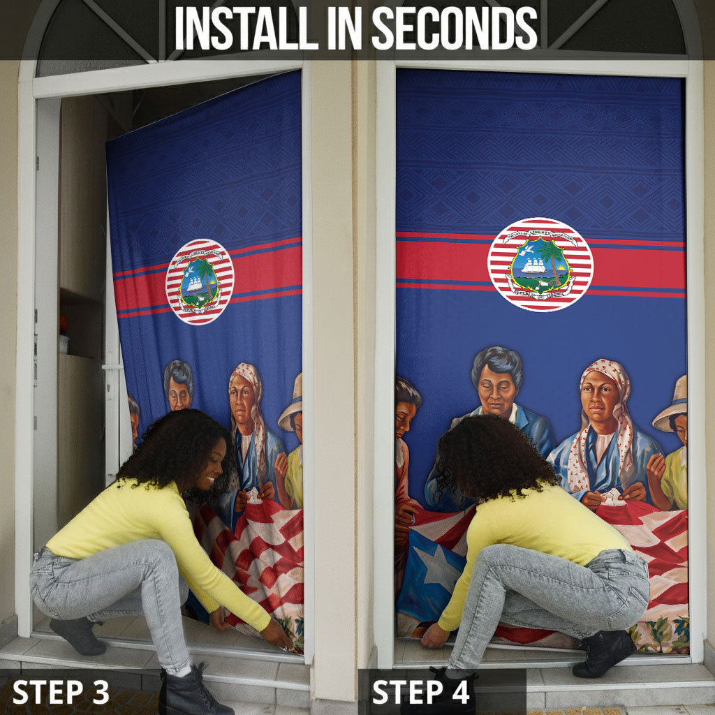 Liberia Flag Day Door Cover Lone Star Heritage Pride