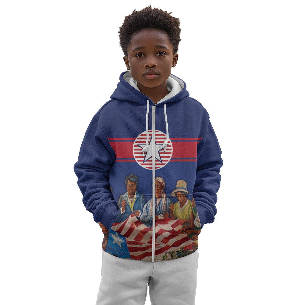Liberia Flag Day Kid Hoodie Lone Star Heritage Pride