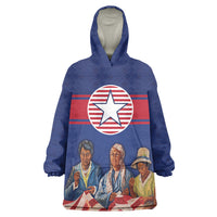 Liberia Flag Day Kid Wearable Blanket Hoodie Lone Star Heritage Pride