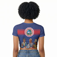 Liberia Flag Day Raglan Cropped T shirt Lone Star Heritage Pride