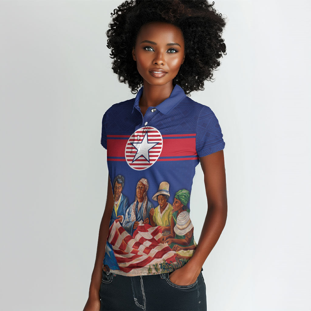 Liberia Flag Day Women Polo Shirt Lone Star Heritage Pride