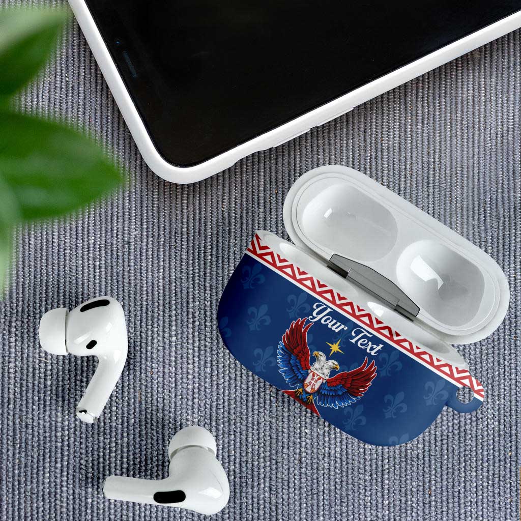 Personalized Serbia Christmas Eagle AirPods Case Srecan Bozic Tee - Wonder Print Shop