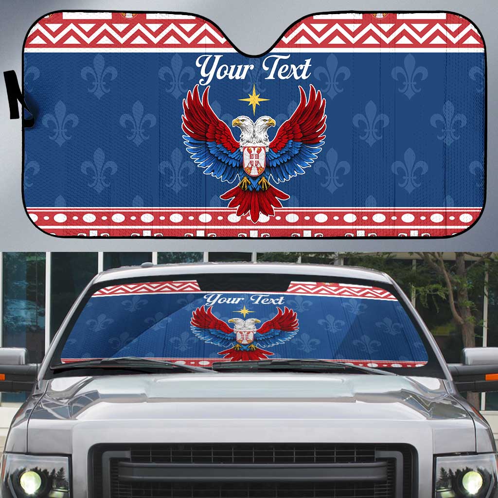 Personalized Serbia Christmas Eagle Auto Sun Shade Srecan Bozic Tee - Wonder Print Shop