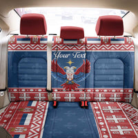 Personalized Serbia Christmas Eagle Back Car Seat Cover Srecan Bozic Tee - Wonder Print Shop