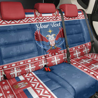 Personalized Serbia Christmas Eagle Back Car Seat Cover Srecan Bozic Tee - Wonder Print Shop
