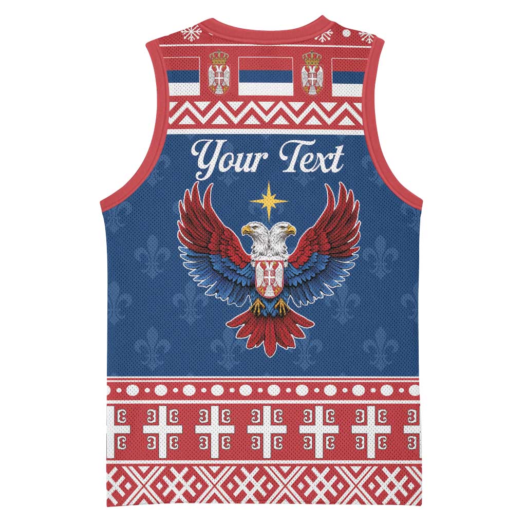 Personalized Serbia Christmas Eagle Basketball Jersey Srecan Bozic Tee - Wonder Print Shop