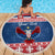 Personalized Serbia Christmas Eagle Beach Blanket Srecan Bozic Tee - Wonder Print Shop