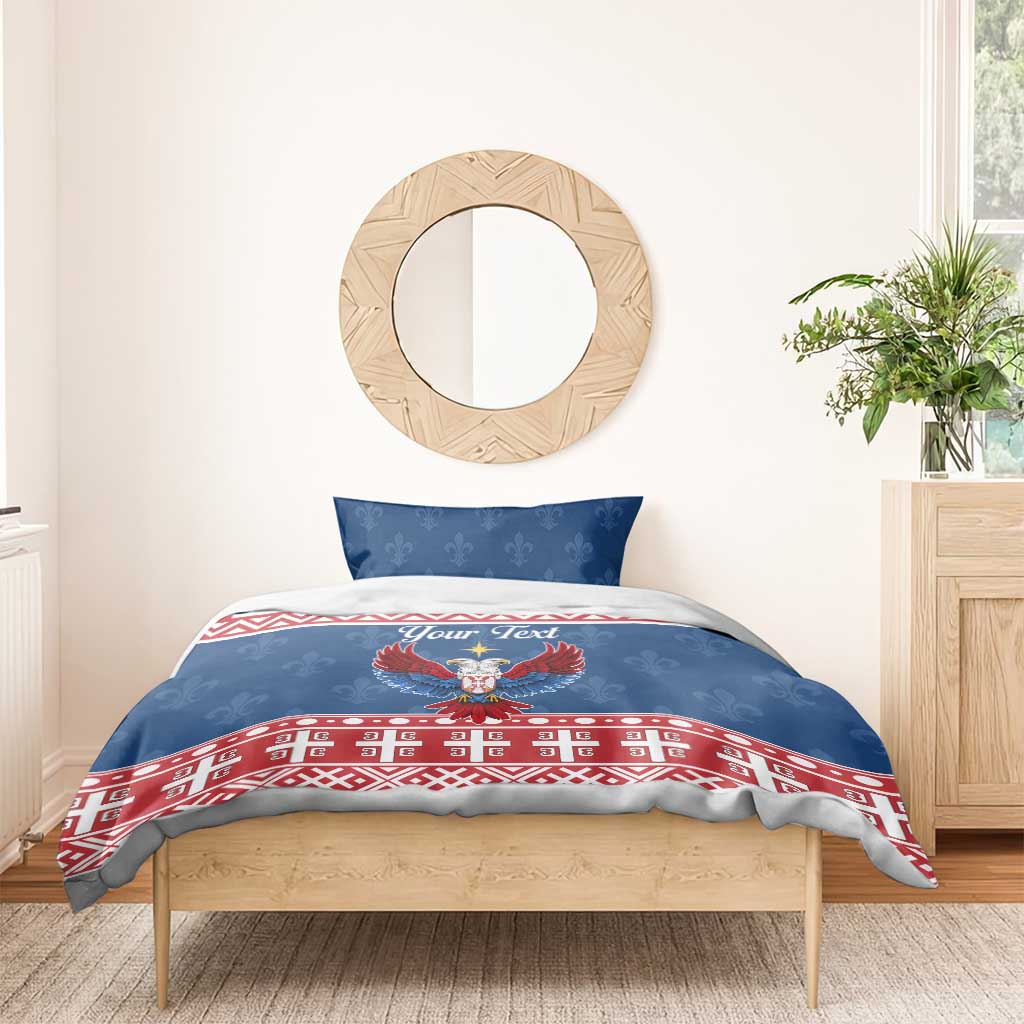 Personalized Serbia Christmas Eagle Bedding Set Srecan Bozic Tee - Wonder Print Shop