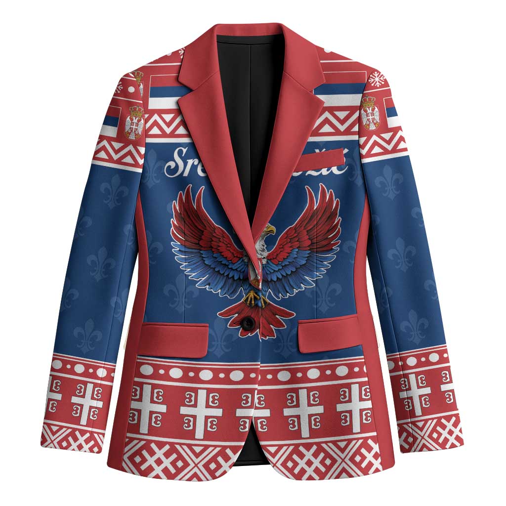 Personalized Serbia Christmas Eagle Blazer Srecan Bozic Tee - Wonder Print Shop