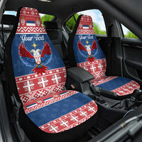 Personalized Serbia Christmas Eagle Car Seat Cover Srecan Bozic Tee - Wonder Print Shop