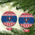 Personalized Serbia Christmas Eagle Ceramic Ornament Srecan Bozic Tee - Wonder Print Shop