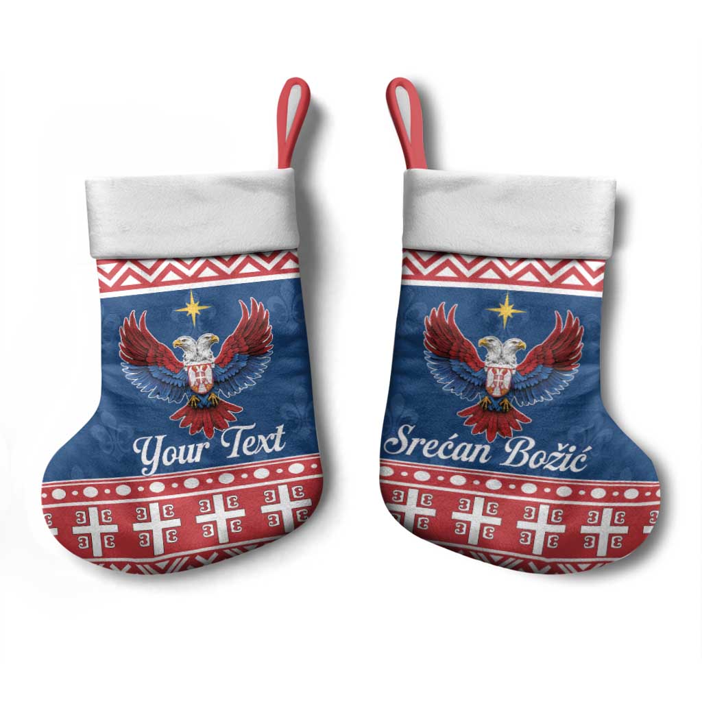 Personalized Serbia Christmas Eagle Christmas Stocking Srecan Bozic Tee - Wonder Print Shop