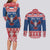 Personalized Serbia Christmas Eagle Couples Matching Long Sleeve Bodycon Dress and Long Sleeve Button Shirt Srecan Bozic Tee - Wonder Print Shop