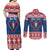 Personalized Serbia Christmas Eagle Couples Matching Off Shoulder Maxi Dress and Long Sleeve Button Shirt Srecan Bozic Tee - Wonder Print Shop