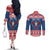 Personalized Serbia Christmas Eagle Couples Matching Off The Shoulder Long Sleeve Dress and Long Sleeve Button Shirt Srecan Bozic Tee - Wonder Print Shop