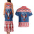Personalized Serbia Christmas Eagle Couples Matching Tank Maxi Dress and Hawaiian Shirt Srecan Bozic Tee - Wonder Print Shop