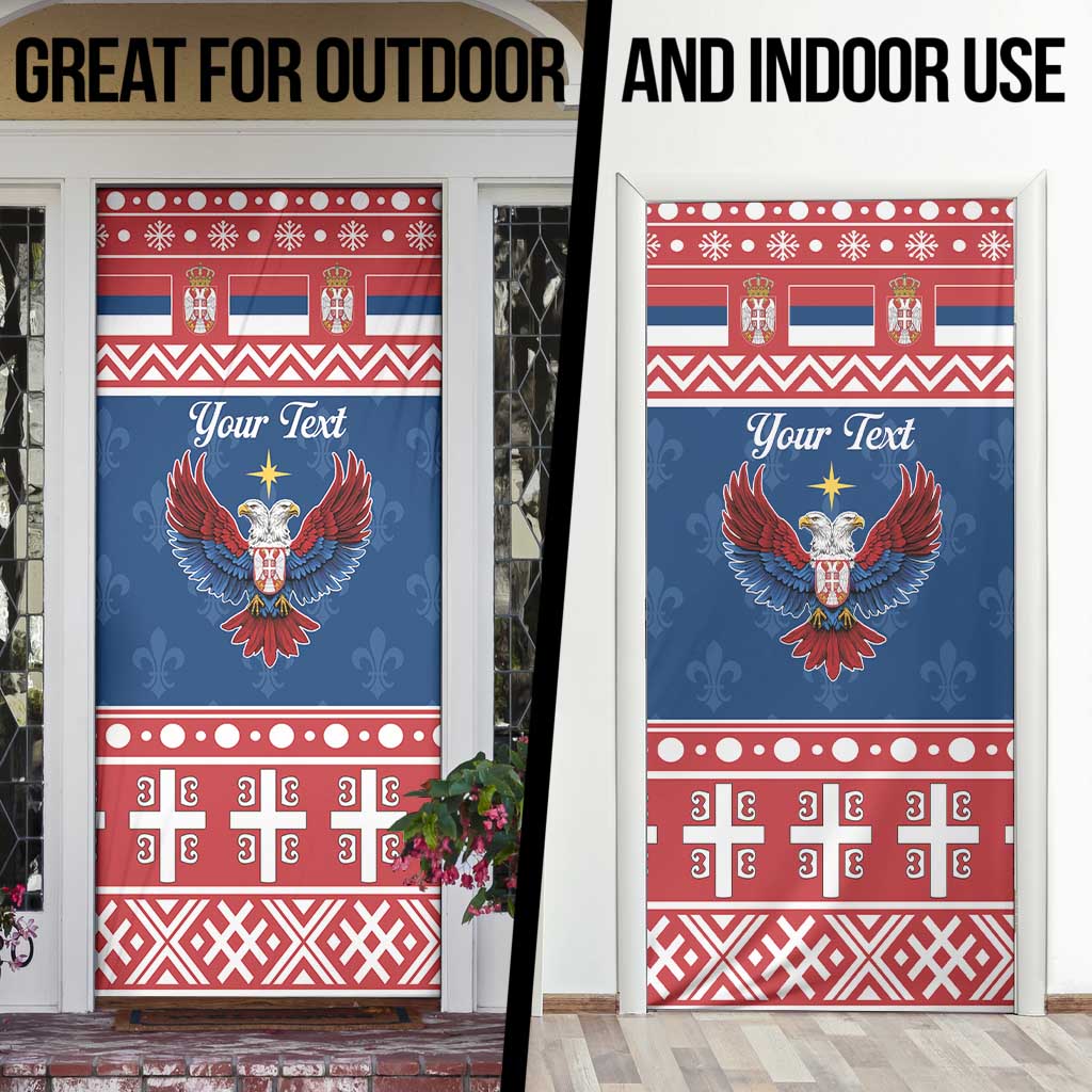 Personalized Serbia Christmas Eagle Door Cover Srecan Bozic Tee - Wonder Print Shop